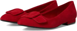 Anne Klein Women's Ballet Flat Kalea, Deep Red, 7.5