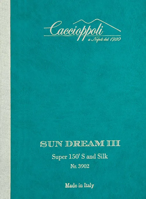 Caccioppoli Sun Dream Poreli Blue Wool Silk Suit