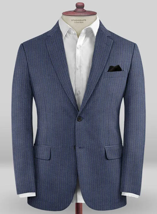 Caccioppoli Sun Dream Poreli Blue Wool Silk Suit
