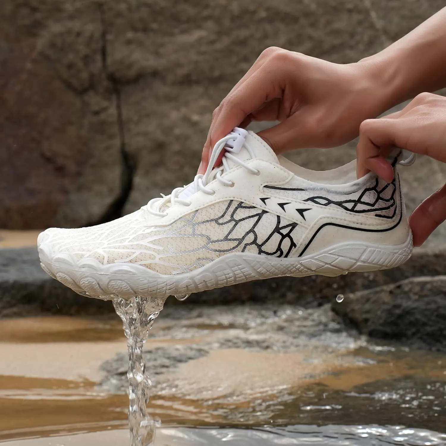 Canbebig Barefoot Shoes for Women Men Healthy & Non-Slip Athletic Footwear Waterproof Hiking Shoes Wide Toe Water Shoe Unisex Sneakers