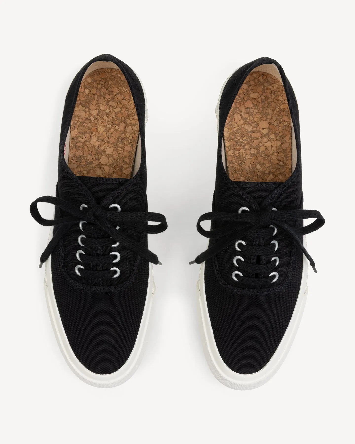 Doek Black Canvas Tennis Sneakers