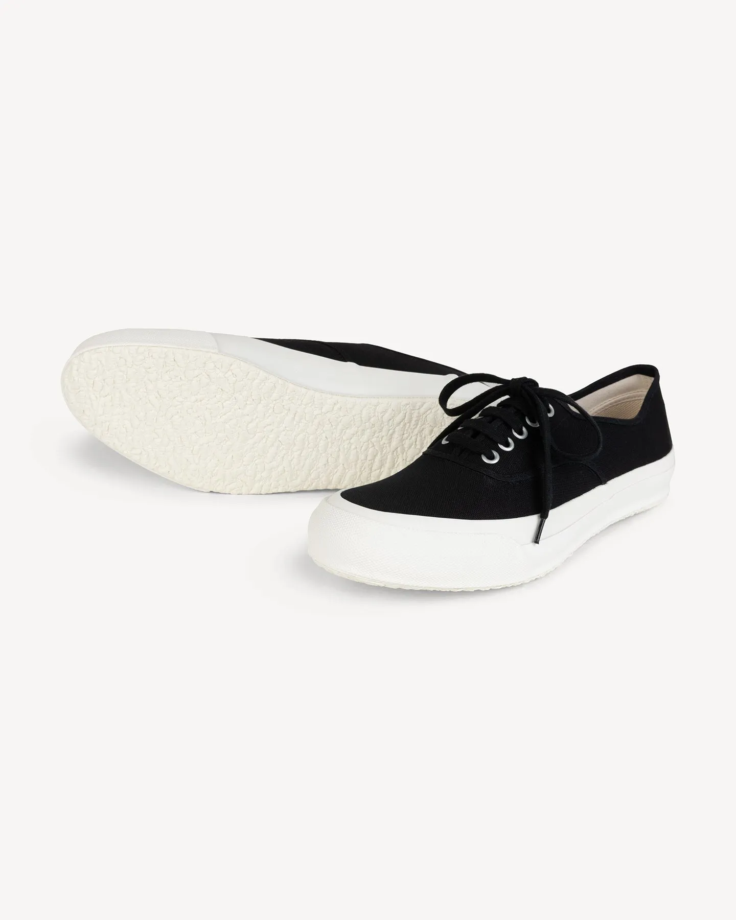 Doek Black Canvas Tennis Sneakers
