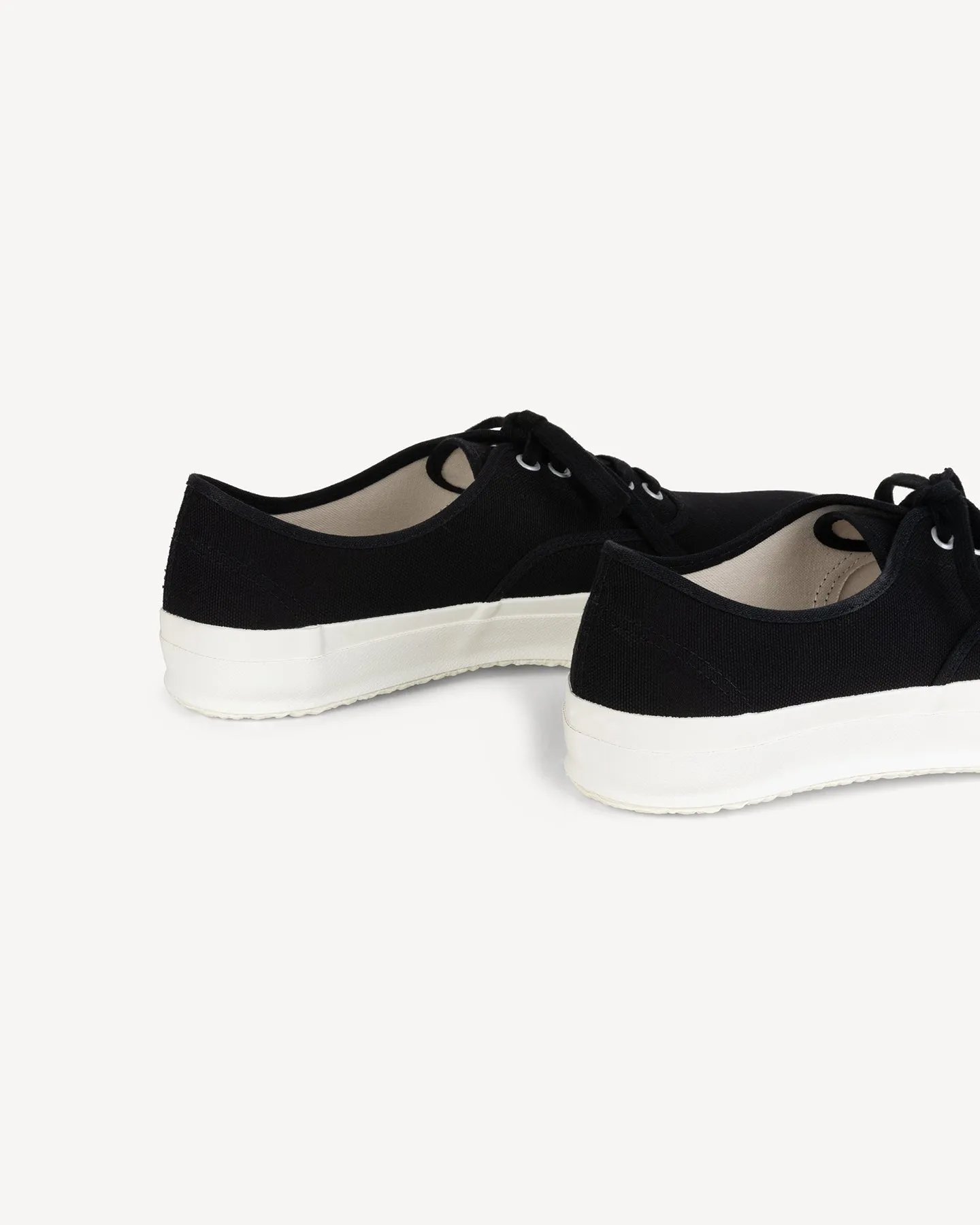 Doek Black Canvas Tennis Sneakers