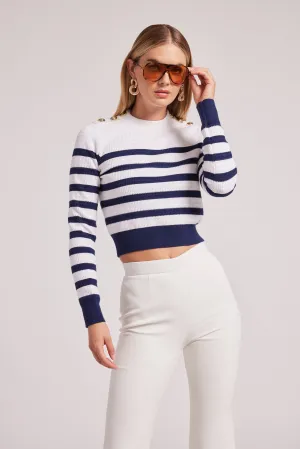 Generation Love Janice Sweater - White/Navy