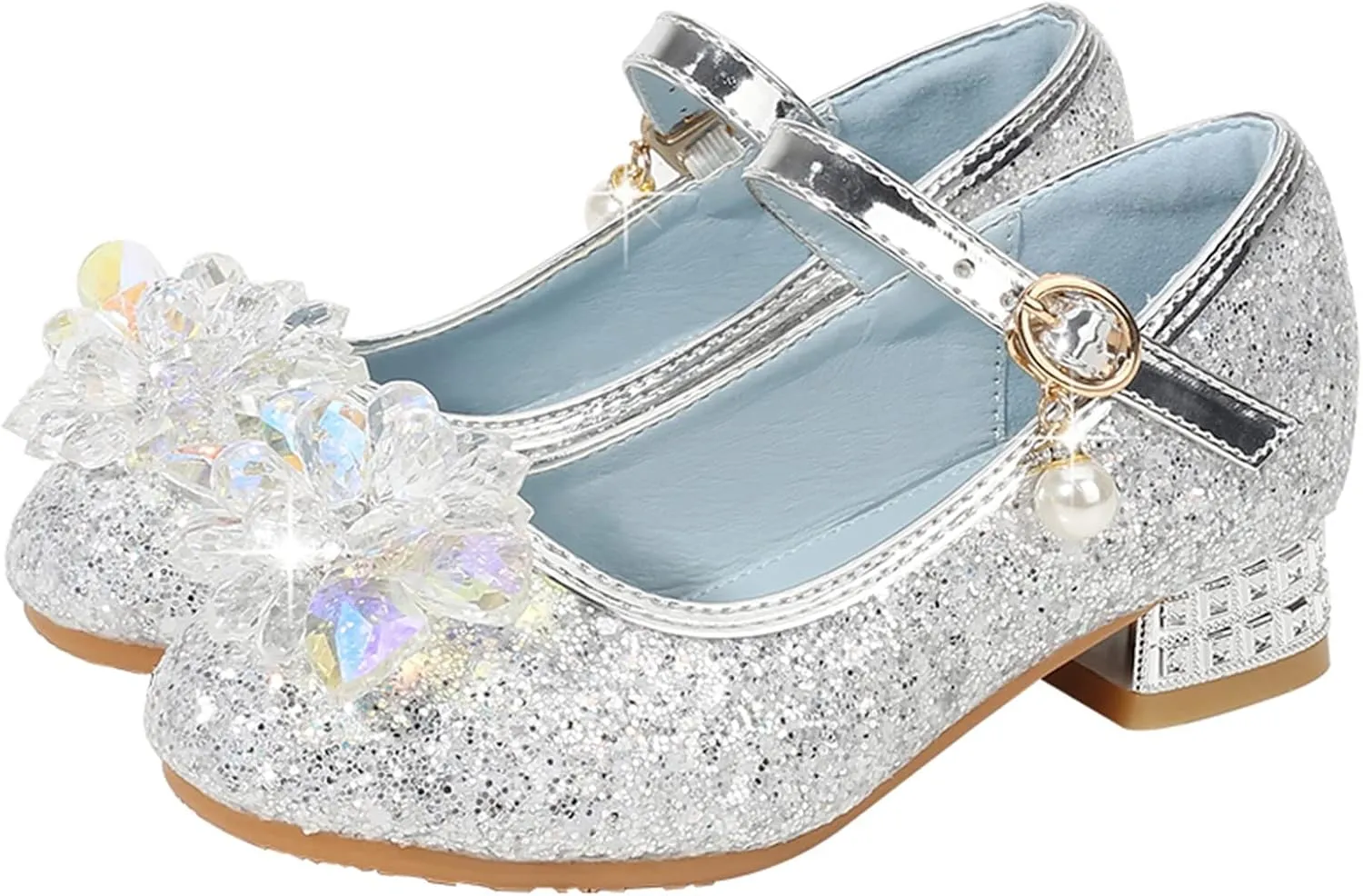 Girls Ballet Slippers Full Sole Toddler Little Kid Girls Dress Pumps Glitter Sequins Size 1 Baby Girls Shoes