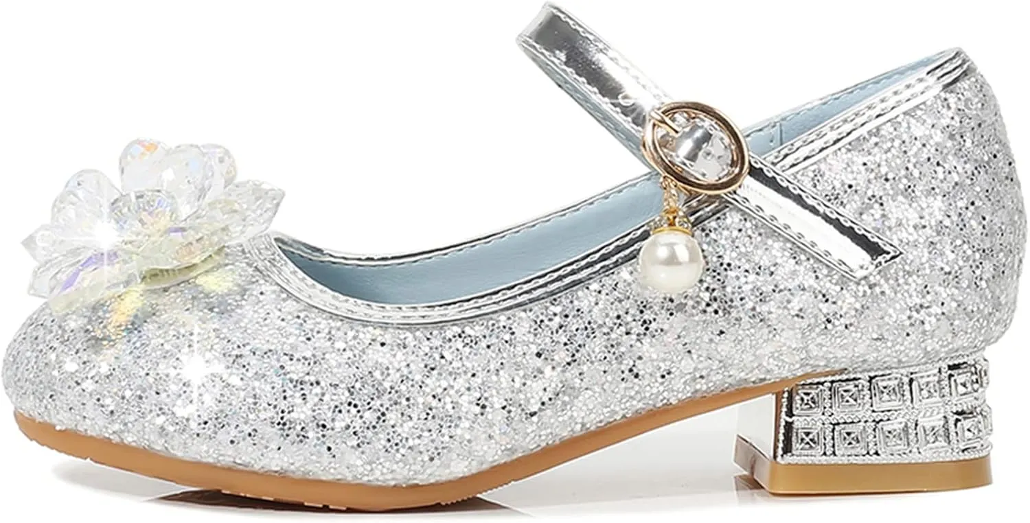 Girls Ballet Slippers Full Sole Toddler Little Kid Girls Dress Pumps Glitter Sequins Size 1 Baby Girls Shoes