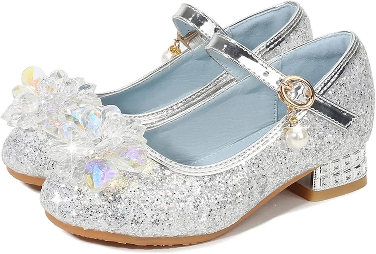 Girls Ballet Slippers Full Sole Toddler Little Kid Girls Dress Pumps Glitter Sequins Size 1 Baby Girls Shoes