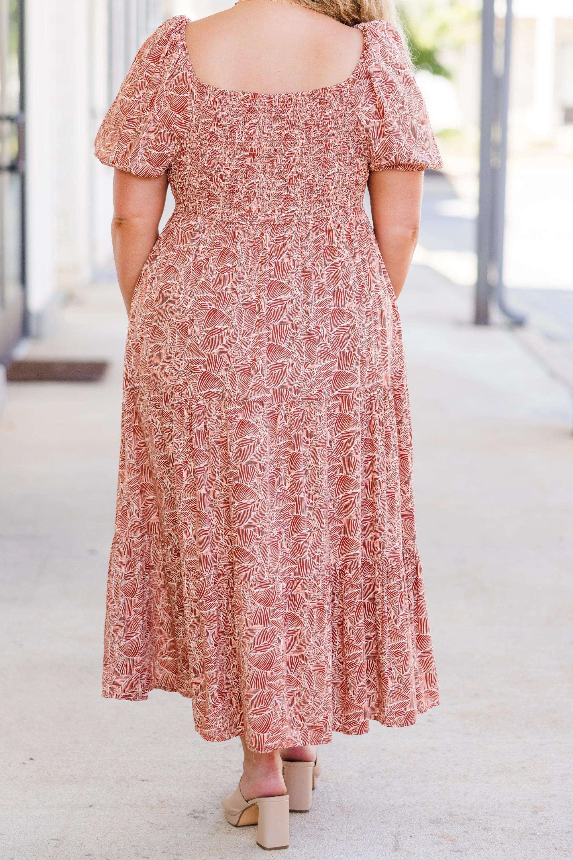Give A Little Bit Midi Dress, Orange