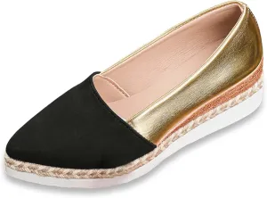 Ladies Weave Pointed Toe Slip On Summer Slope Heel Thick Soled Wedges Casual Womens Casual Dress Shoes Width Low Heel