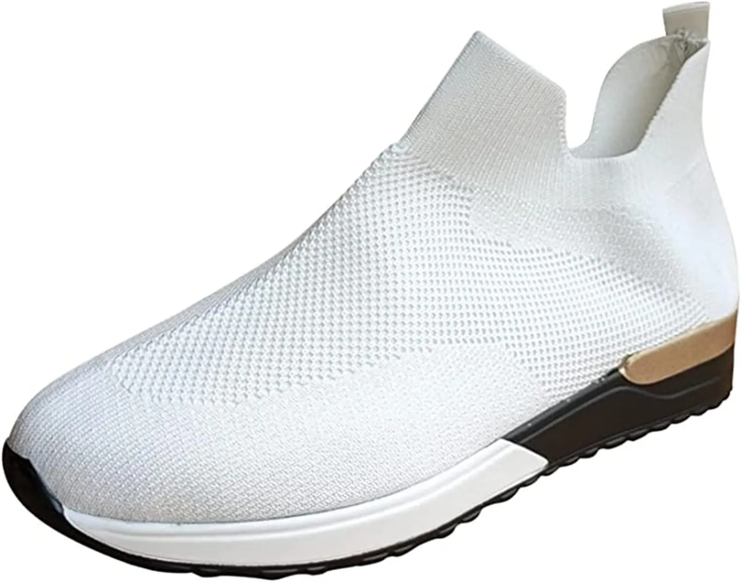Ladmiple Walking Sneakers For Women Wide Width Tennis Shoes Slip On Memory Foam Non Slip Athletic Running Gym Sneakers
