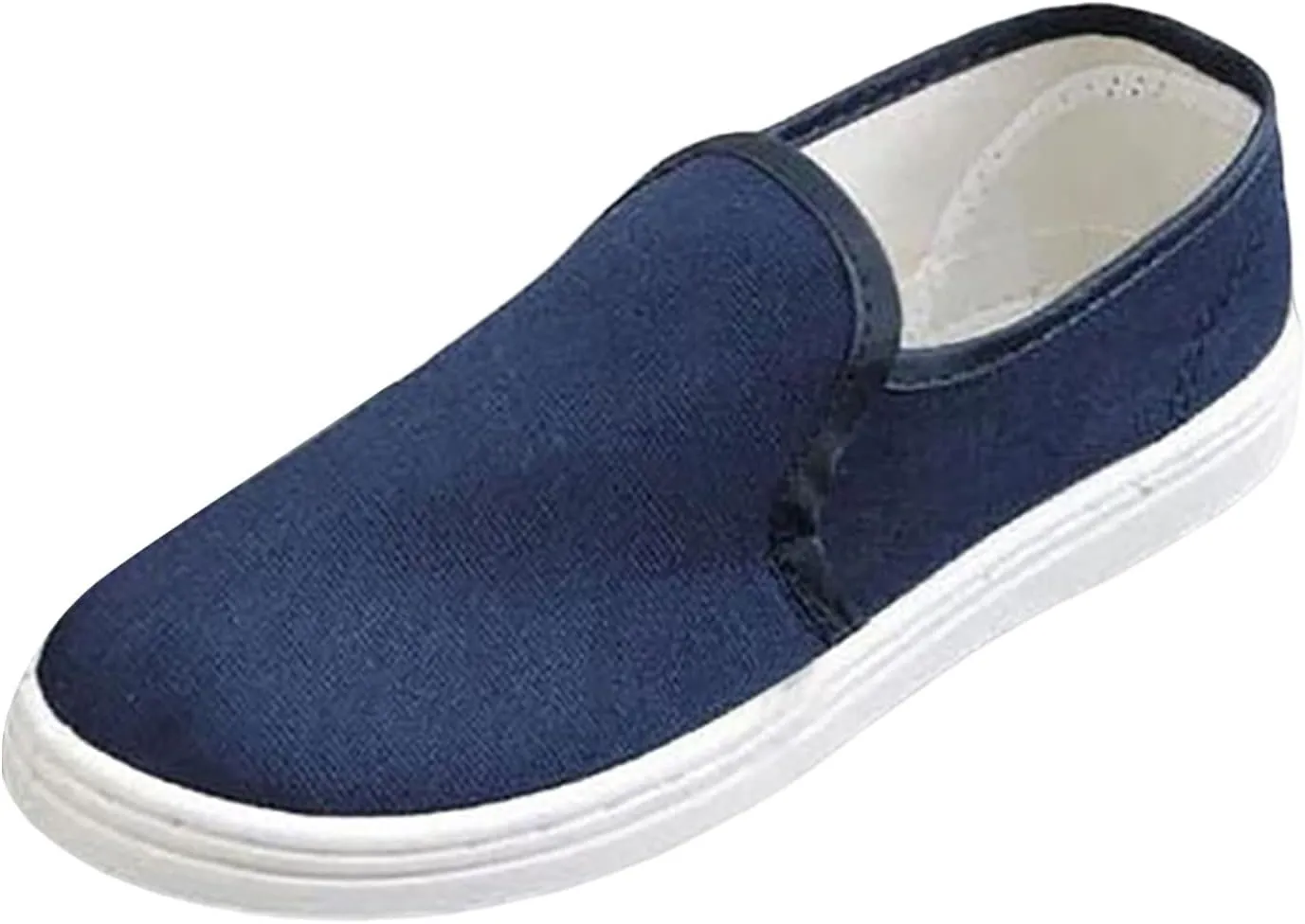 Men's Breathable Mesh Running Shoes Comfortable Breathable Stretch Canvas Slip On Sneaker Breathable Work Shoes