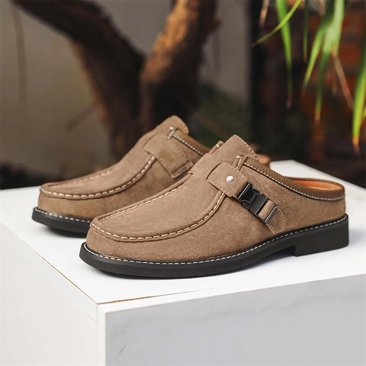 Men's Casual Walking Shoes Fashion Formal Uniform Business Office Work Loafers, Brown