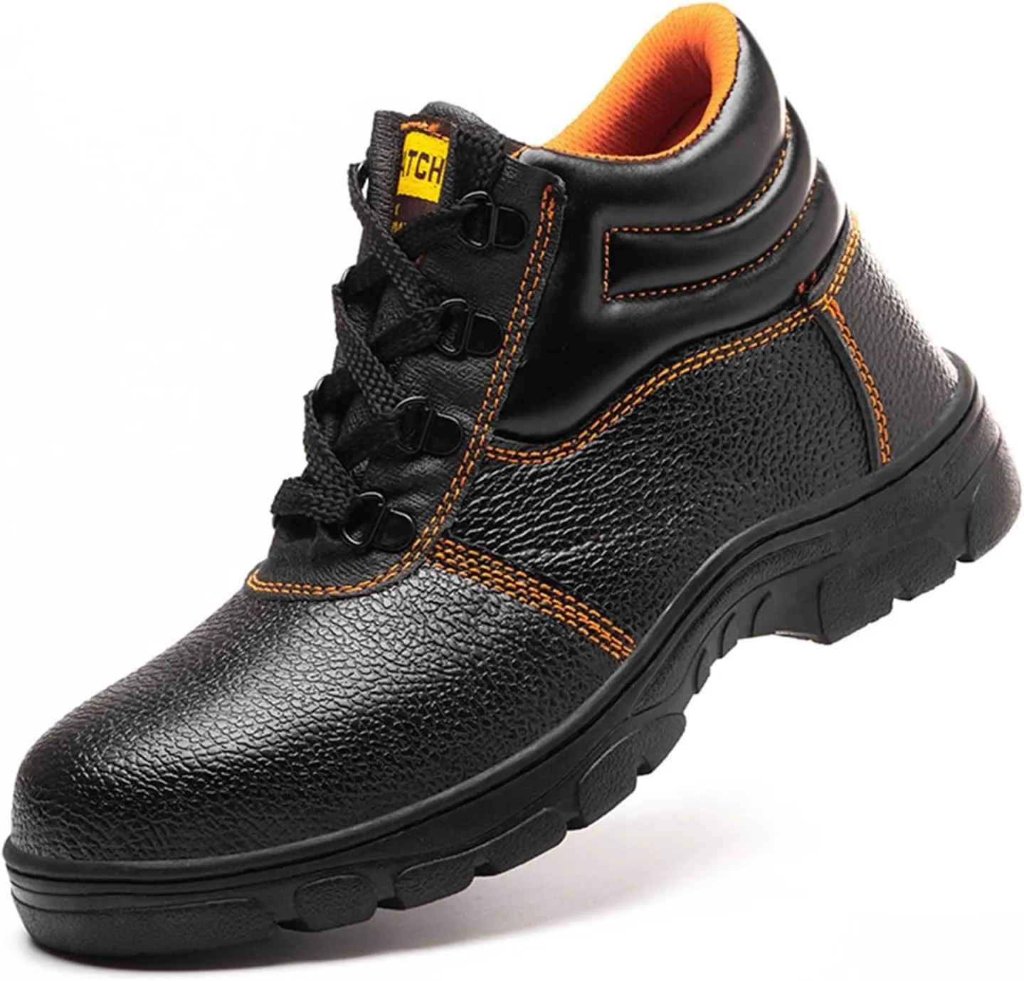 Men's Waterproof Steeltoe Work Boot, Men Lace up Steel Safety Toe Puncture Resistant Waterproof Industrial Work Boot, Utility Industrial Abrasion Resistant Safety Protection Boots