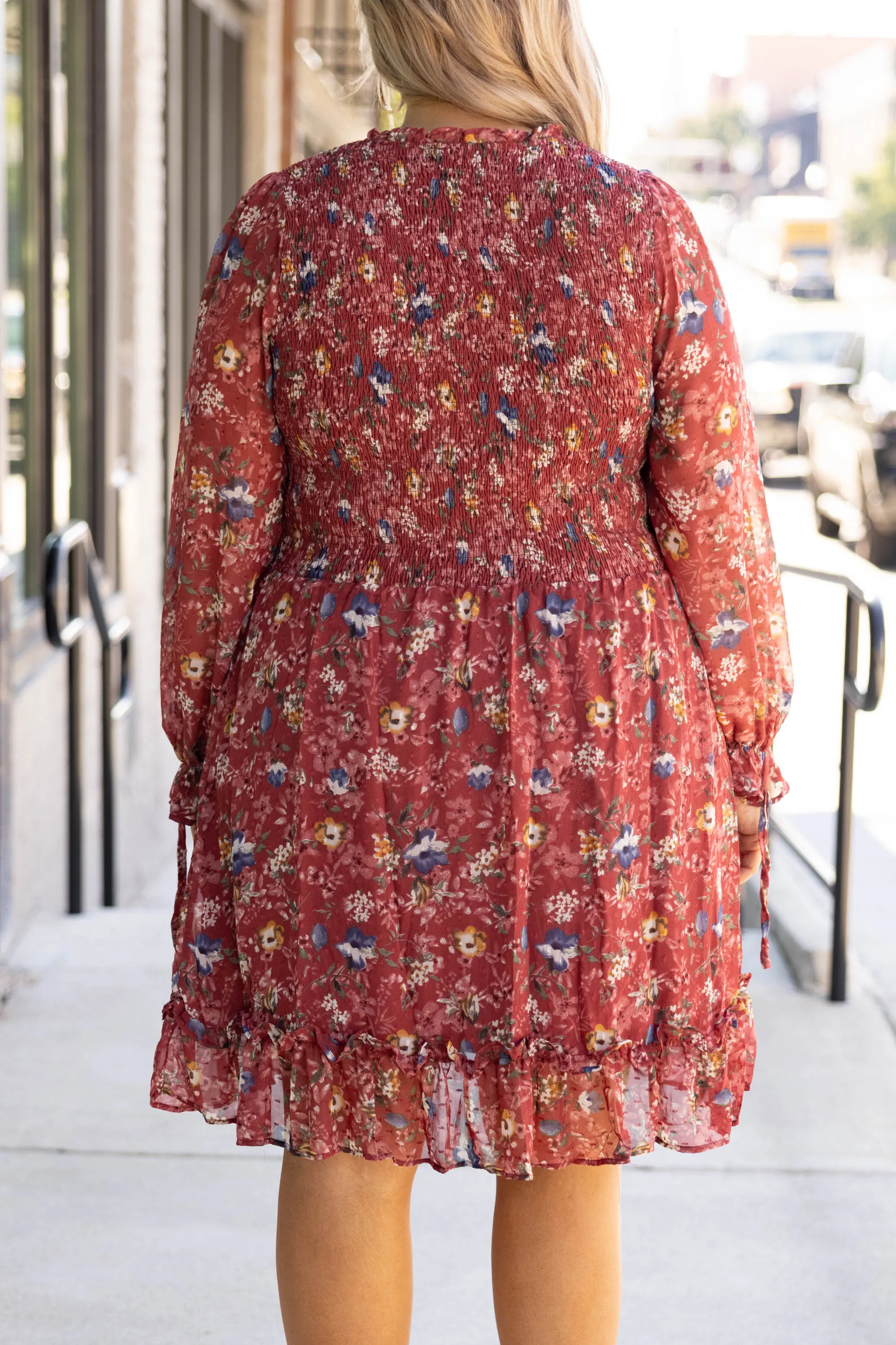 Midnight Train To Georgia Dress, Burgundy