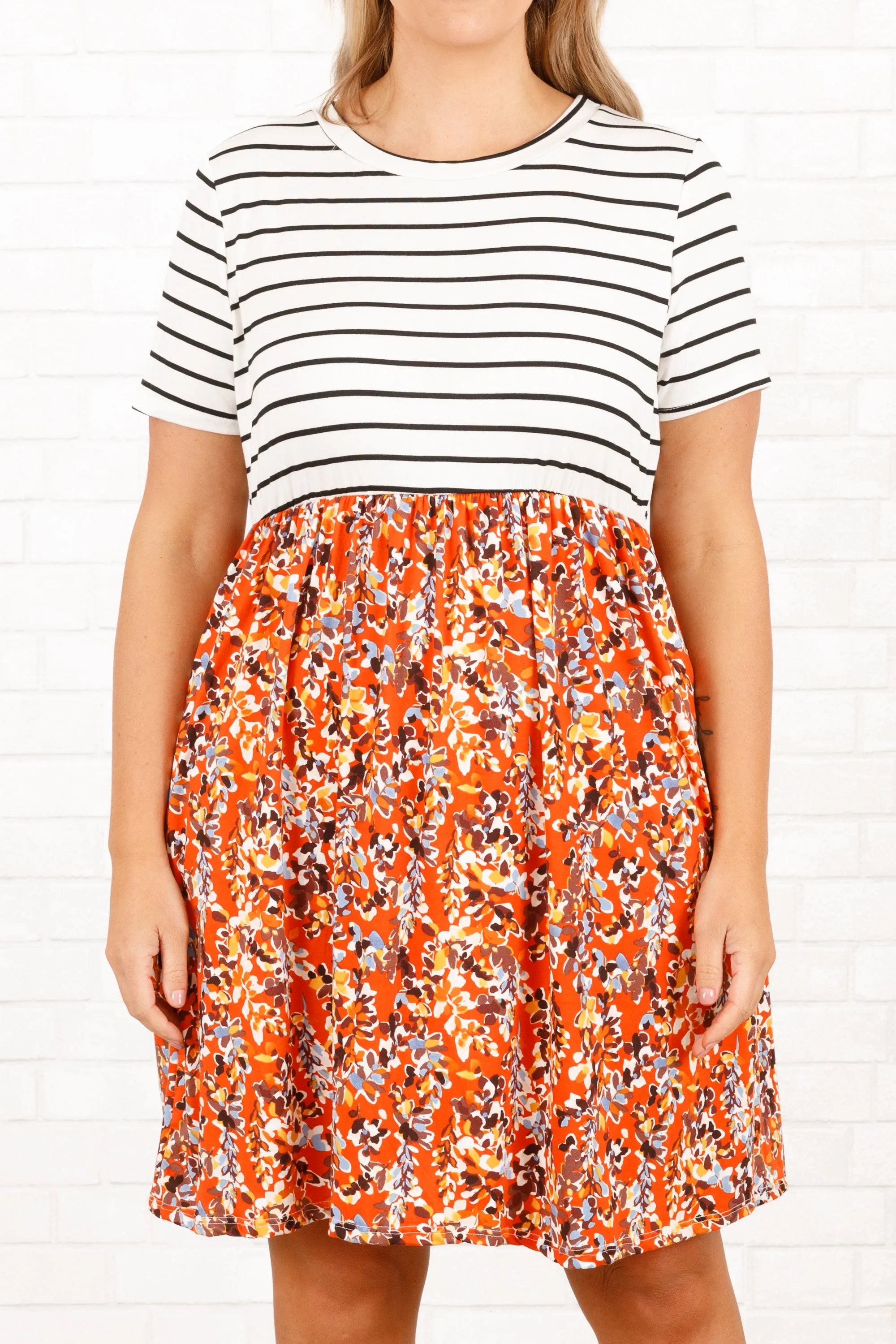 More Than Iconic Dress, Ivory-Rust