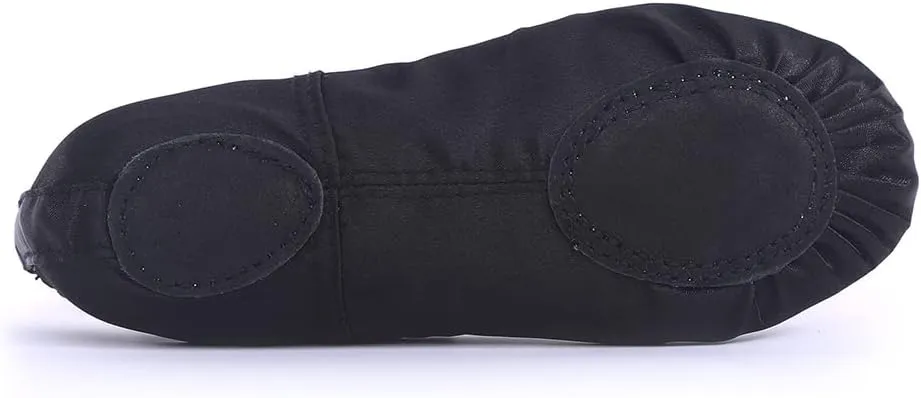MSMAX Women's Ballet Shoes Satin Split Sole Flats for Dancing Gymnastic Yoga