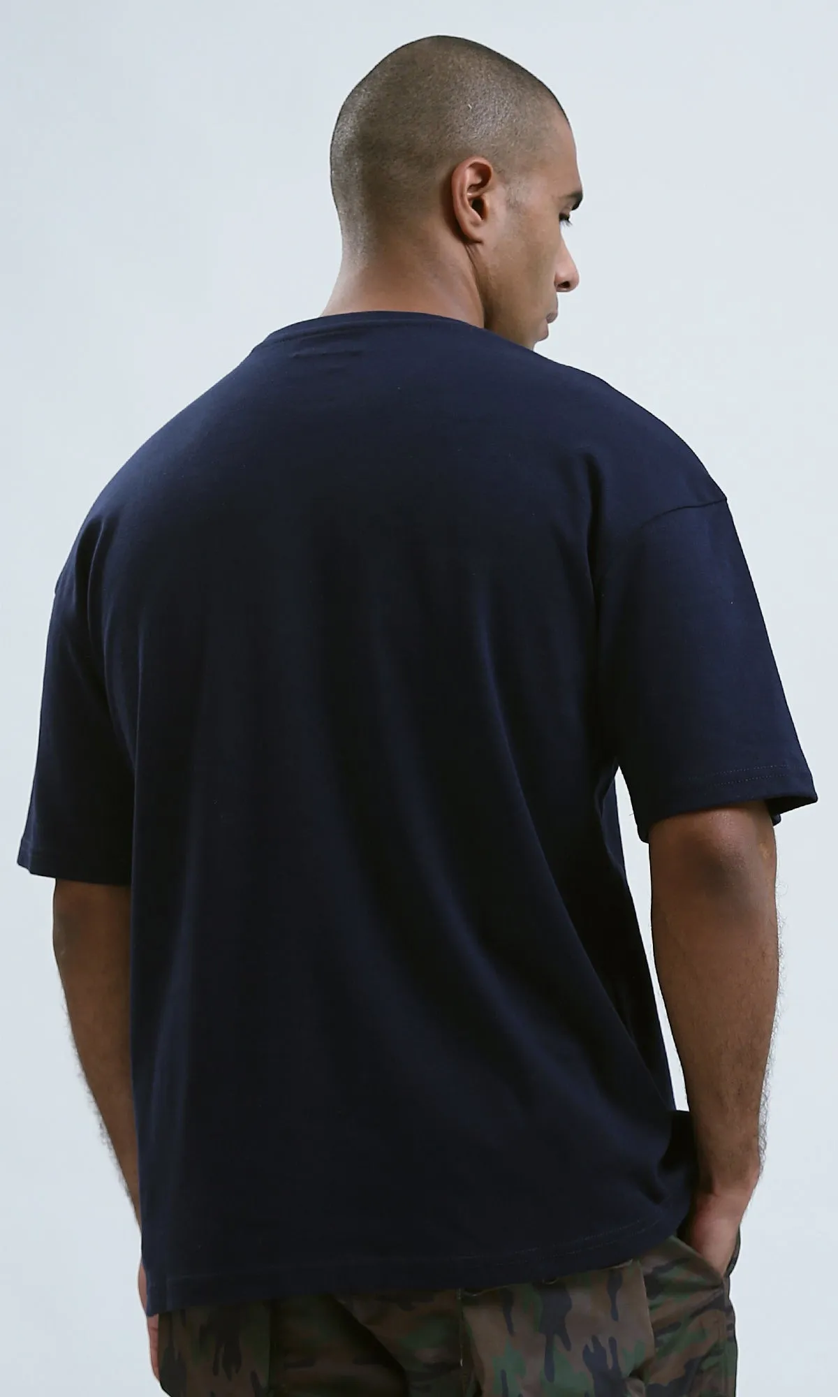 O191644 - Round Neck Dark Navy Slip On Summer Tee