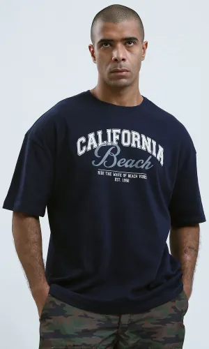 O191644 - Round Neck Dark Navy Slip On Summer Tee