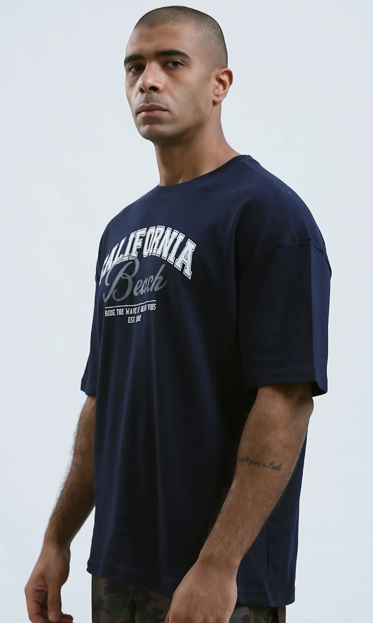 O191644 - Round Neck Dark Navy Slip On Summer Tee