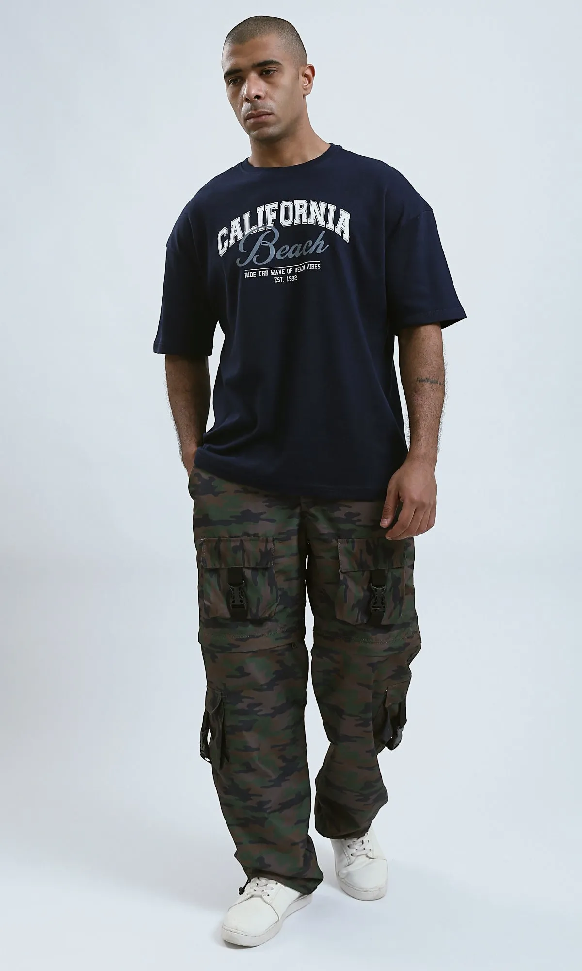 O191644 - Round Neck Dark Navy Slip On Summer Tee