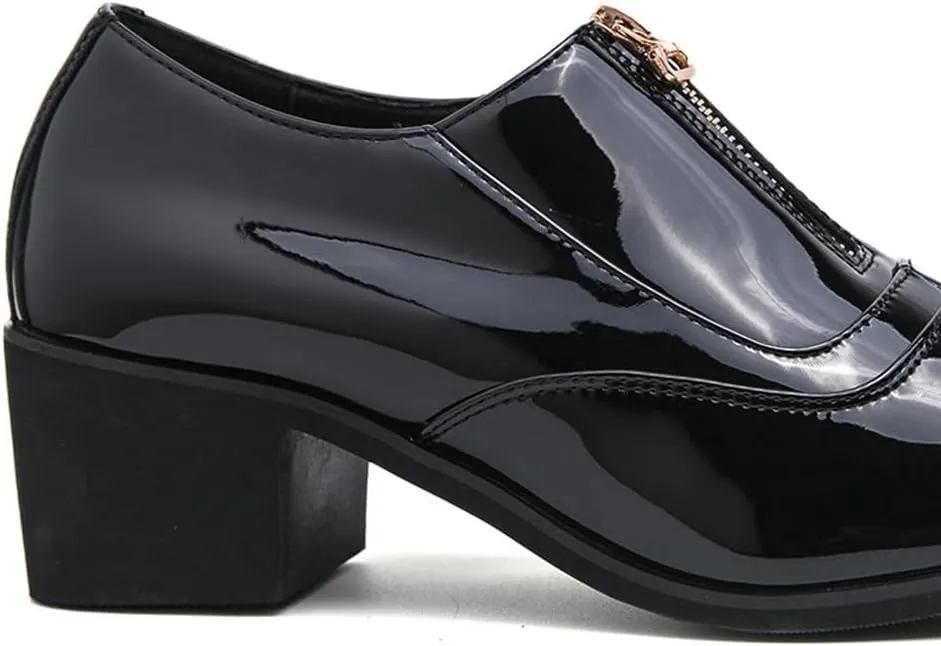 Santimon Mens Multilcolor Luxury Designer Dress Shoes Patent Leather Slip-On Formal Shoes for Business, Weddings, Ballroom Black Dance Shoe Blue, Gold, Red, Silver