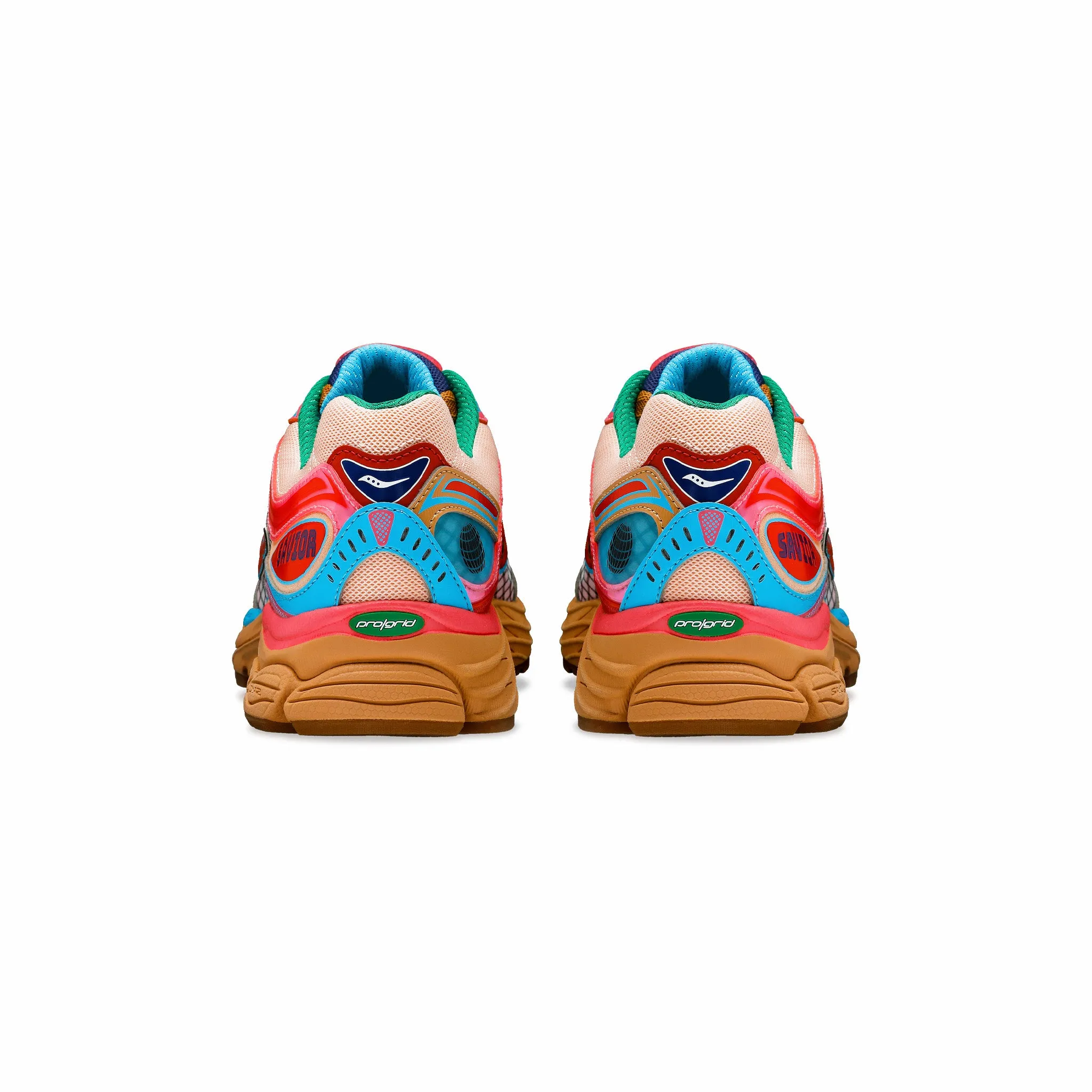 Saucony x Jae Tips ProGrid Omni 9 To-Do List Sneakers in Tan/Pink