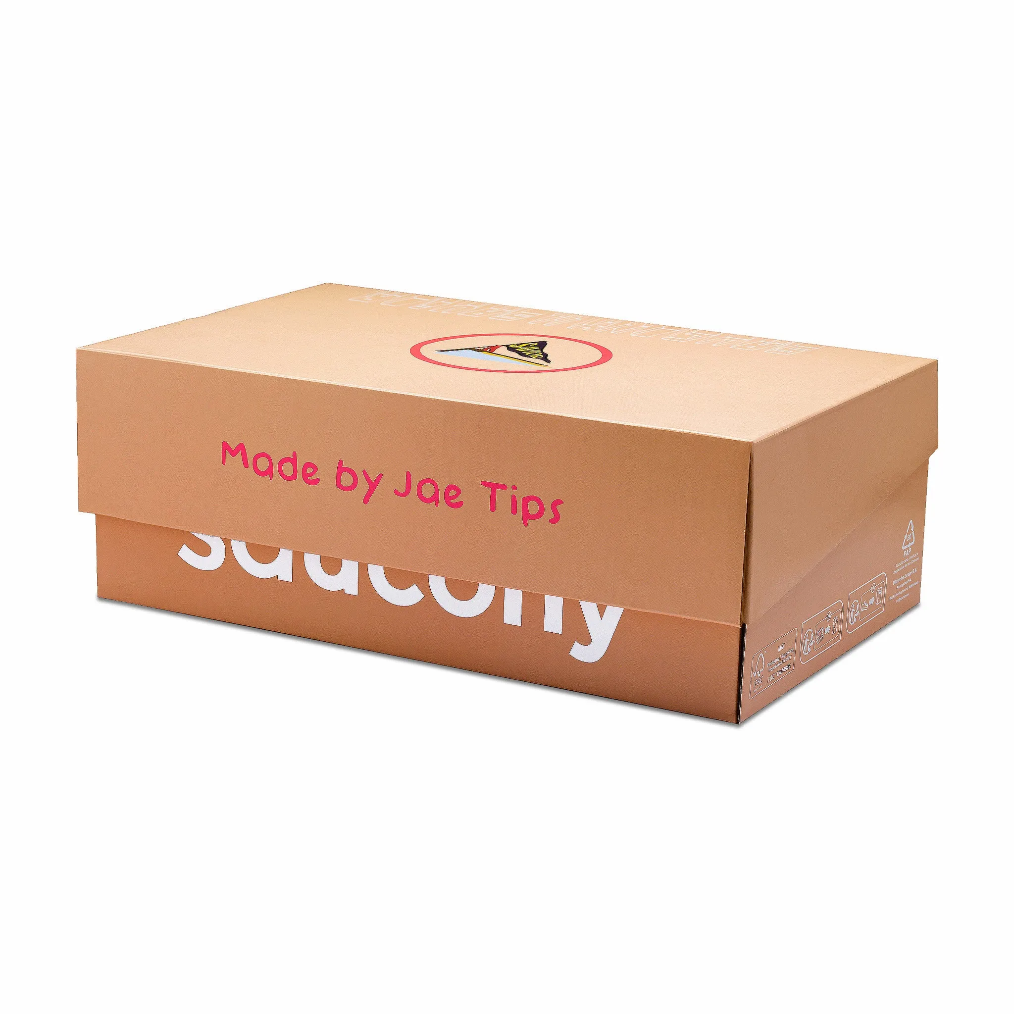 Saucony x Jae Tips ProGrid Omni 9 To-Do List Sneakers in Tan/Pink