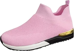 Shoes For Women Trendy Sneakers Slip On Running Walking Lightweight Gym Workout Tennis Shoes Breathable Fashion Sneakers