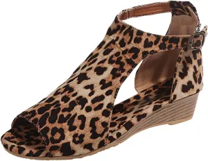 Summer Sandals Shoes Beach Toe Women Wedges Open Buckle Roman Breathable Strap Women's sandals Dress Shoes