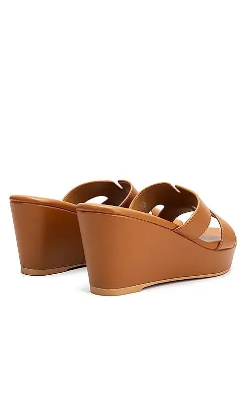 Tan Curve Wedges