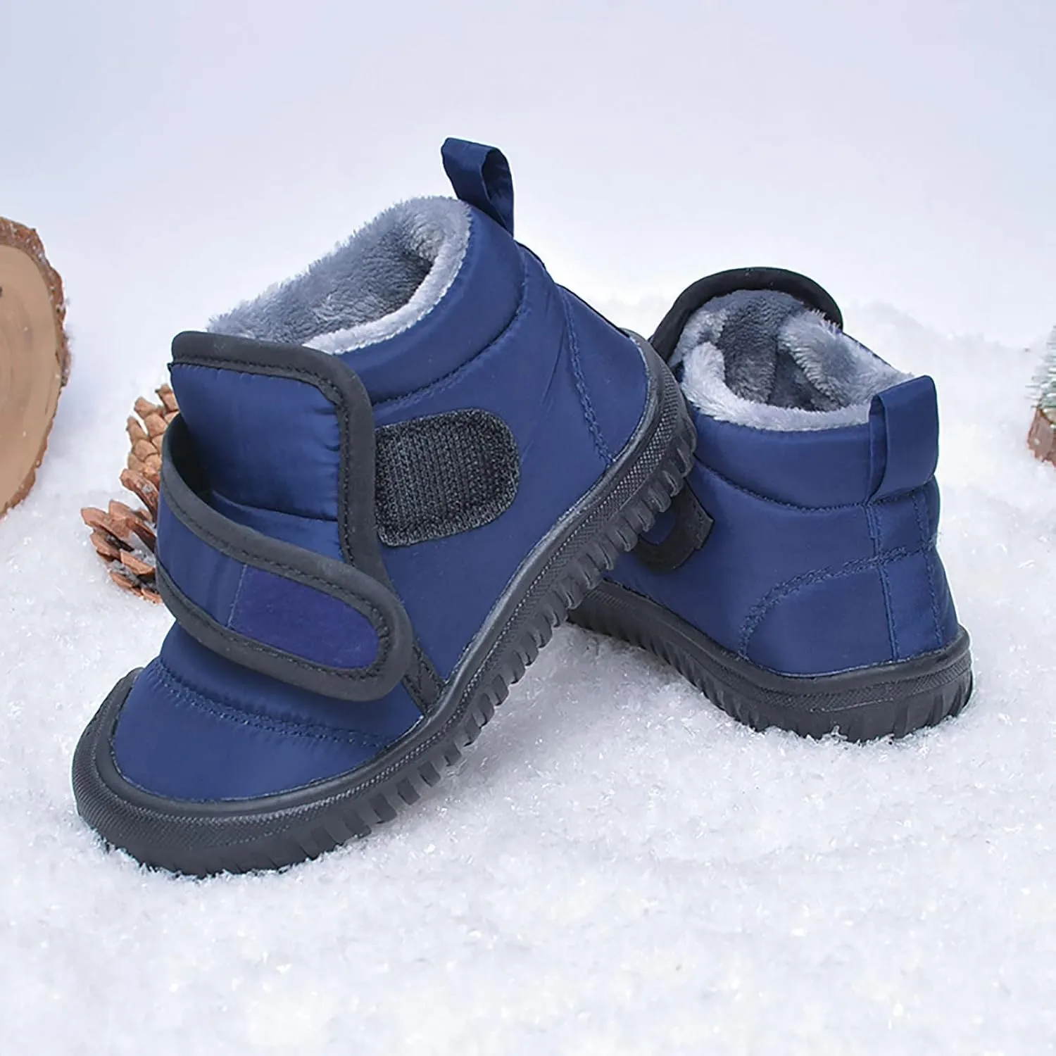 Toddler Unisex Winter Snow Boots Boys Girls Cold Weather Faux  Thermal Lined Winter Anti Boots for Girls Color