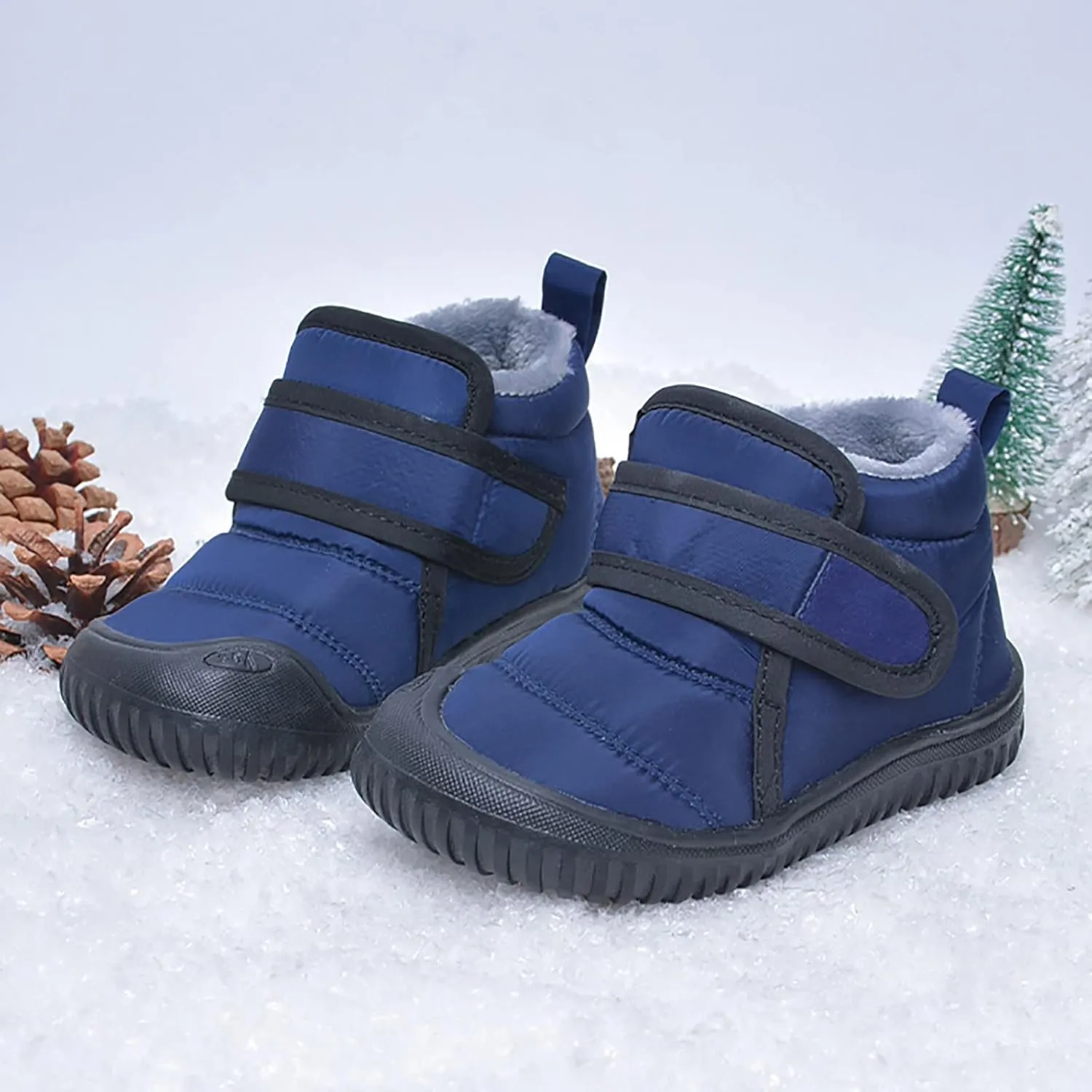 Toddler Unisex Winter Snow Boots Boys Girls Cold Weather Faux  Thermal Lined Winter Anti Boots for Girls Color