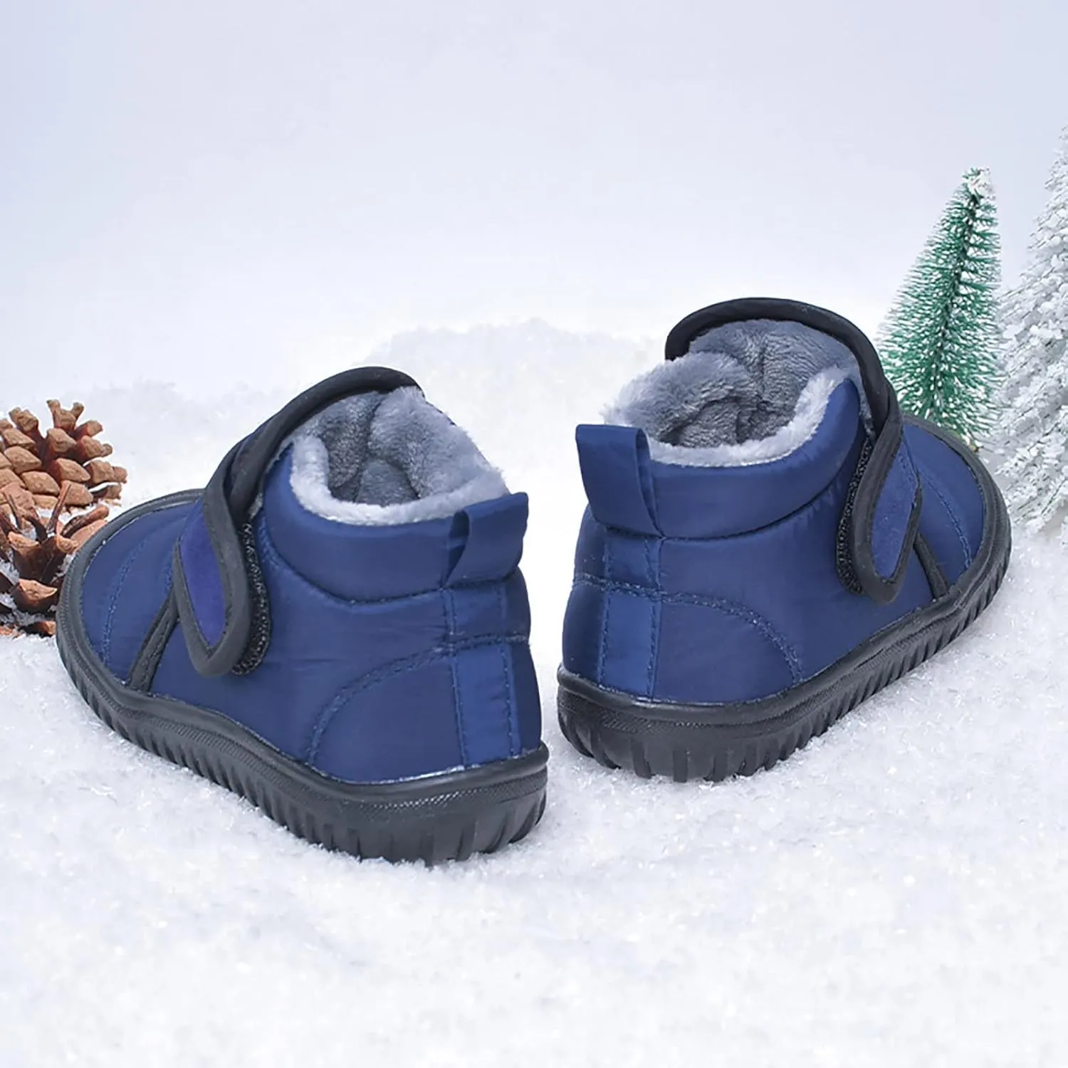 Toddler Unisex Winter Snow Boots Boys Girls Cold Weather Faux  Thermal Lined Winter Anti Boots for Girls Color