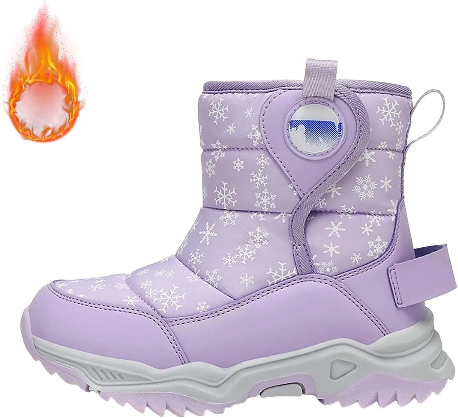 Unisex Boys Girls High-Top Snow Boots Kids Winter Warm Faux  Lined Outdoor Sport Shoes Non Slip Kids Holly Boots
