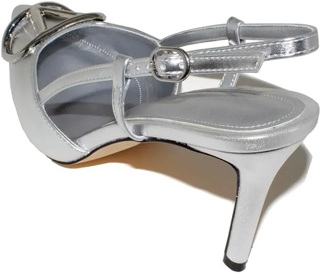Women Heeled Slingback Sandals Closed Pointed Toe Stiletto High Heels Slip-On Buckle Pumps Backless Evening Prom Party Dress Shoes 5.5-12US