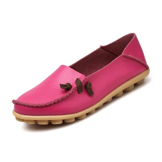 Women Shoes Flats Genuine Leather Loafers Fashion Moccasins Shoes