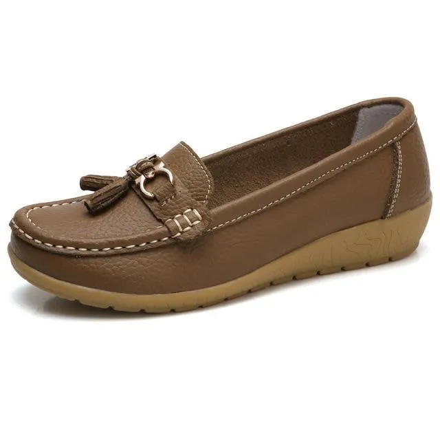 Women Shoes Loafers Genuine Leather
