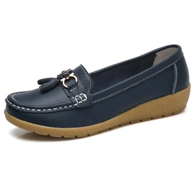 Women Shoes Loafers Genuine Leather