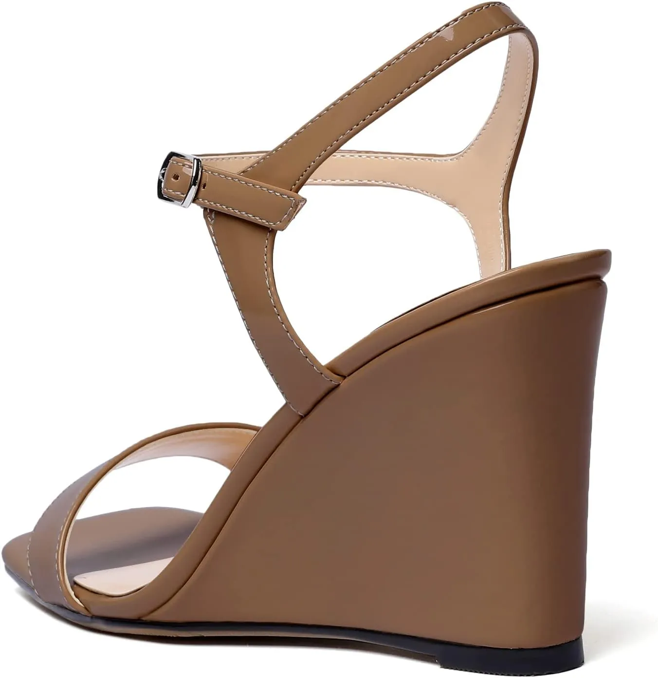 Zamikoo Women's Open Toe sandals 3.5'' Wedge heels Square Toe Slingback Pumps Fashion Dress Shoes Size 5- Size 13