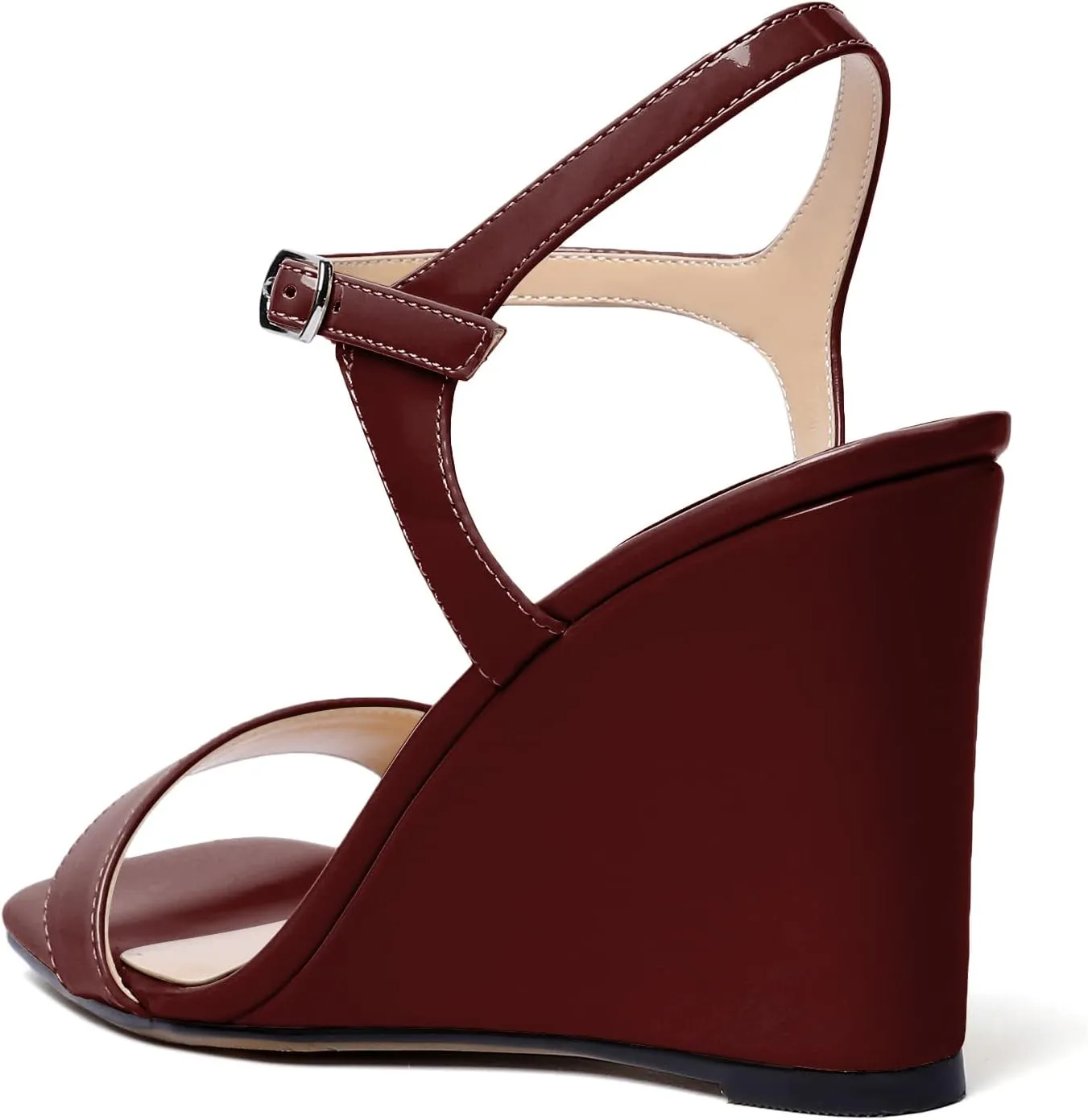 Zamikoo Women's Open Toe sandals 3.5'' Wedge heels Square Toe Slingback Pumps Fashion Dress Shoes Size 5- Size 13